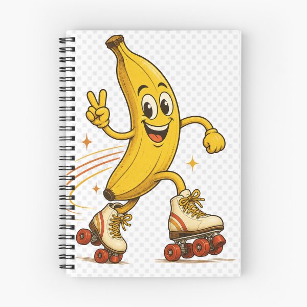 Item preview, Funny banana on roller skates, retro designed and sold by BoosterShop.