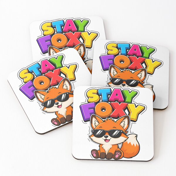 Item preview, Stay Foxy Cool Fox with Sunglasses Kawaii designed and sold by BoosterShop.