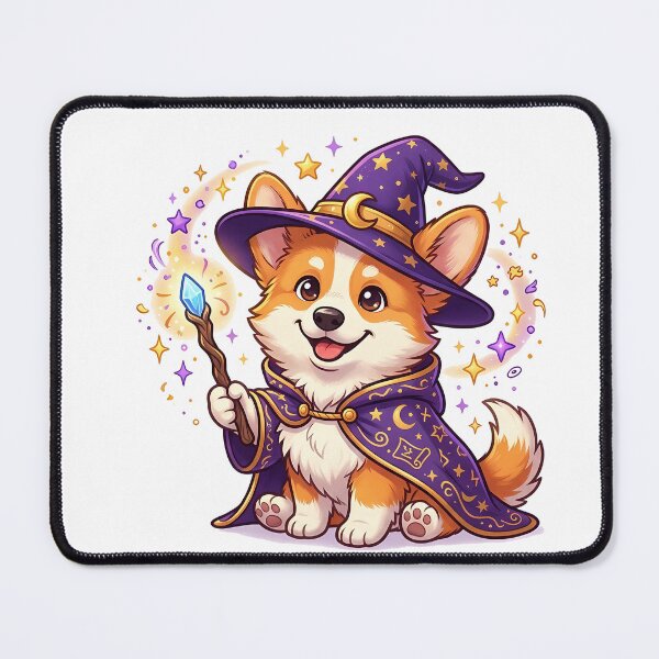 Item preview, Cute Corgi Wizard Magic Shirt, Funny Corgi Sorcerer Wand Tee, Magical Corgi Gift for Fantasy and Dog Lovers designed and sold by Wearable Canvas...