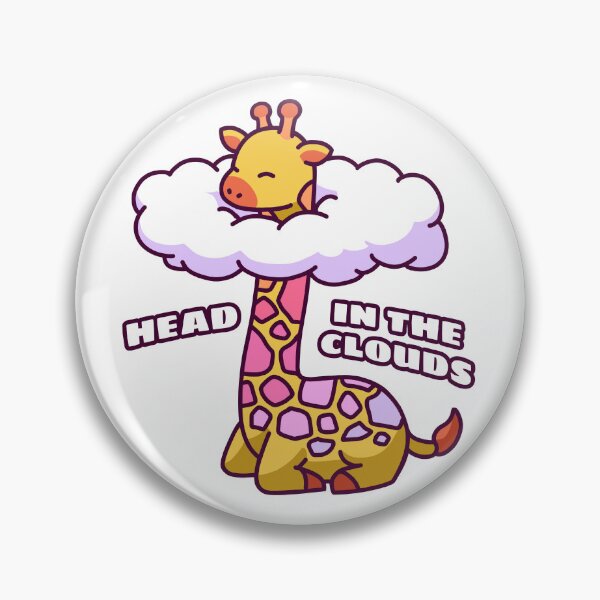 Item preview, Giraffe With Its Head In The Clouds – Cute Kawaii-Inspired Design designed and sold by dittoon.