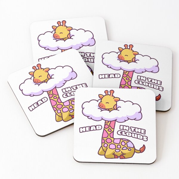 Item preview, Giraffe With Its Head In The Clouds – Cute Kawaii-Inspired Design designed and sold by dittoon.