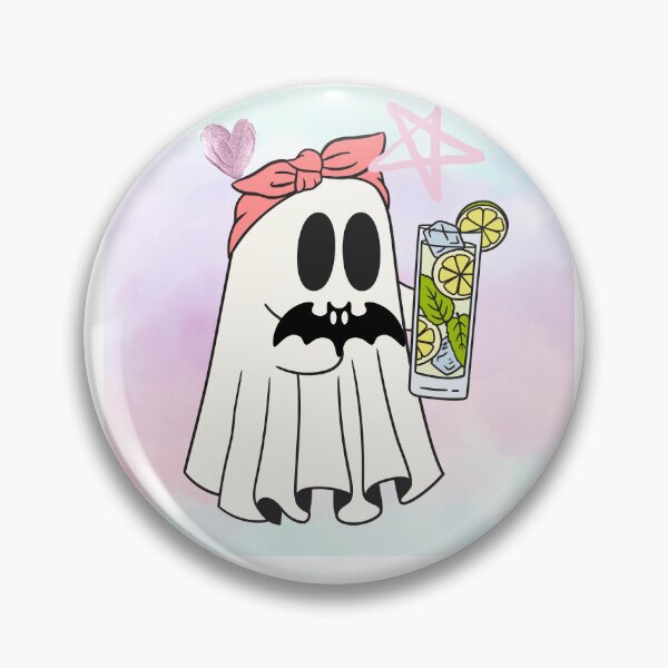 Item preview, Summerween ghost with Cocktail  designed and sold by WildWoodlandWitch.