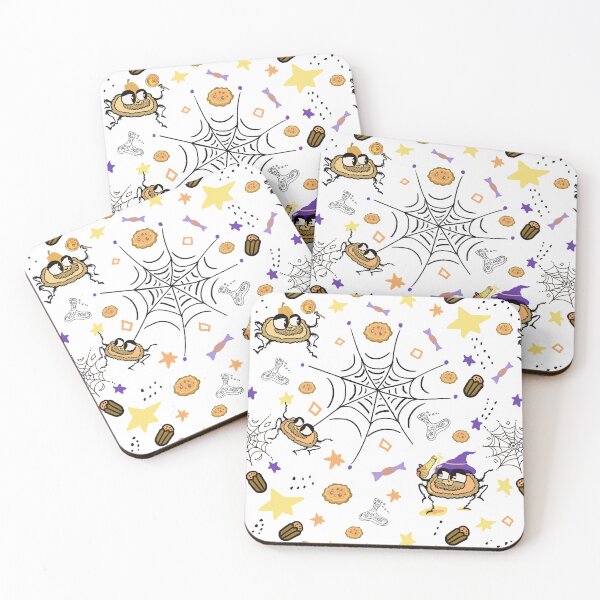 Item preview, Cute Halloween Spider Pattern with Candy and Webs designed and sold by FaliushART.