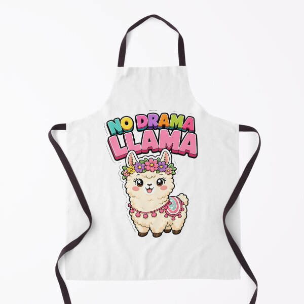 Item preview, No Drama Llama Cute Llama with Flower Crown Kawaii designed and sold by BoosterShop.