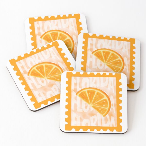 Item preview, Florida Orange Stamp | Watercolor designed and sold by CozyTideClub.