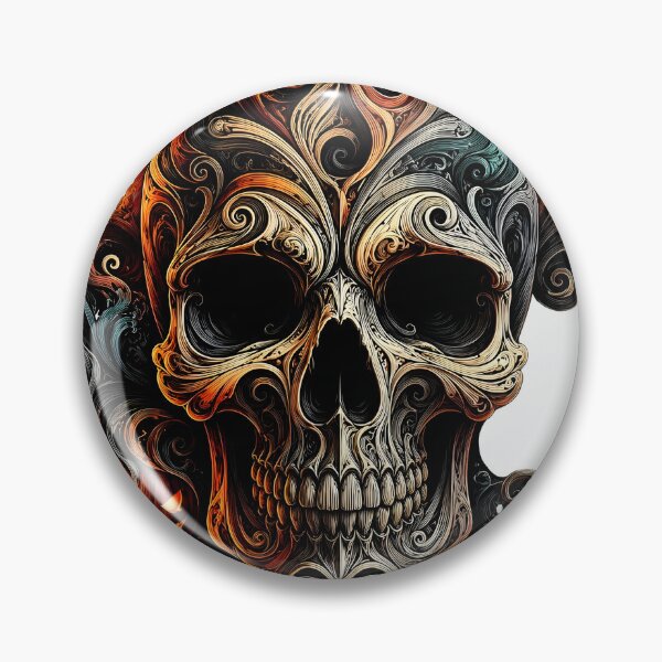 Item preview, All Hallows Eve – Dark Skull Halloween Swirl Art designed and sold by LoneStarArtworks.
