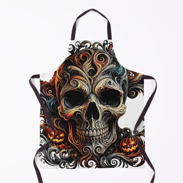 Item preview, All Hallows Eve – Dark Skull Halloween Swirl Art designed and sold by LoneStarArtworks.