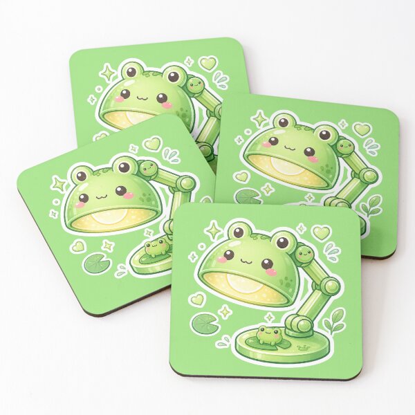 Item preview, Cute Frog Desk Lamp Sticker designed and sold by Christiana-Art.