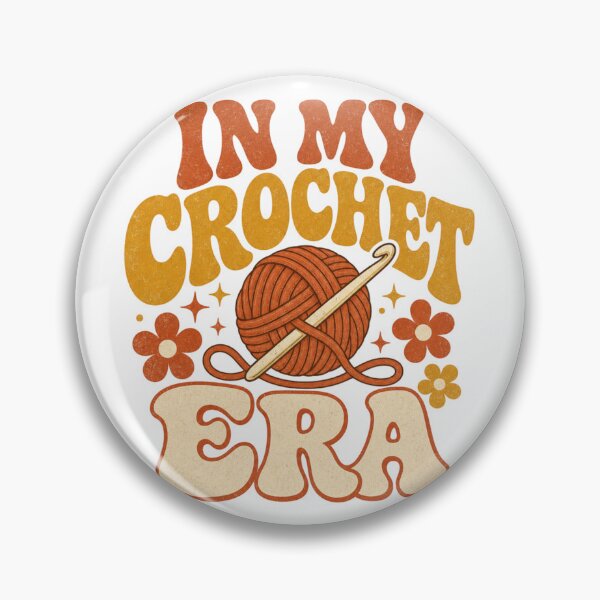 Aperçu de l'œuvre Dans mon ère du crochet, citation rétro sur le crochet créée et vendue par BoosterShop.