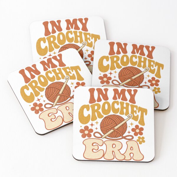 Item preview, In My Crochet Era Retro Crochet Saying designed and sold by BoosterShop.