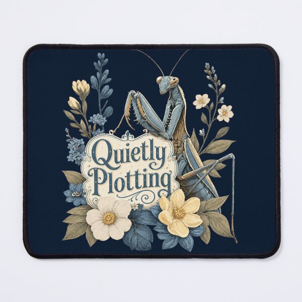 Item preview, Quietly Plotting Floral Praying Mantis designed and sold by Weirdwildco69.