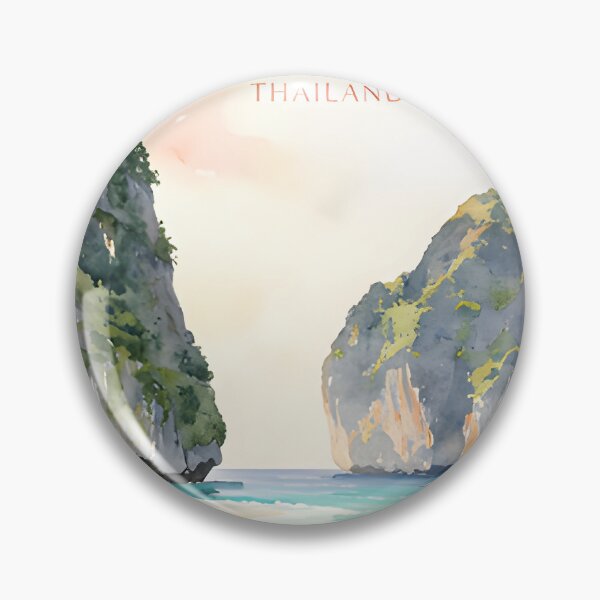 Item preview, Maya Bay Thailand Travel Poster Tropical Beach Wall Art designed and sold by Spirit of Siam.