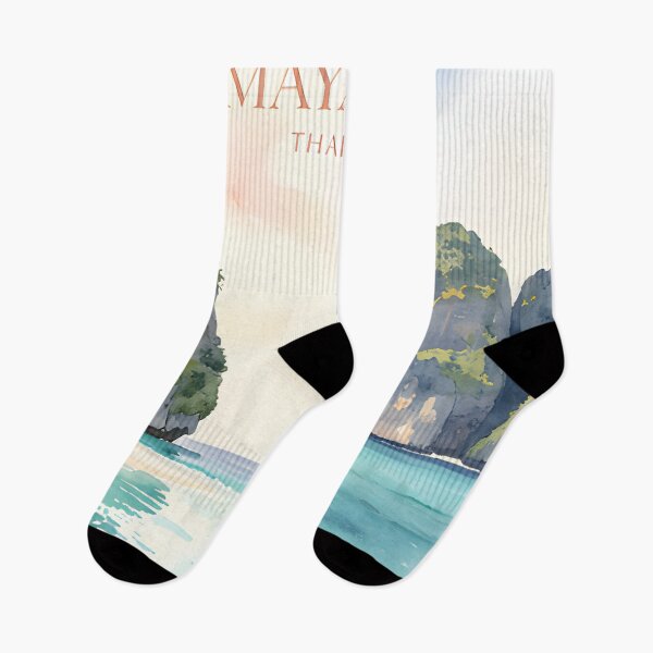 Item preview, Maya Bay Thailand Travel Poster Tropical Beach Wall Art designed and sold by Spirit of Siam.