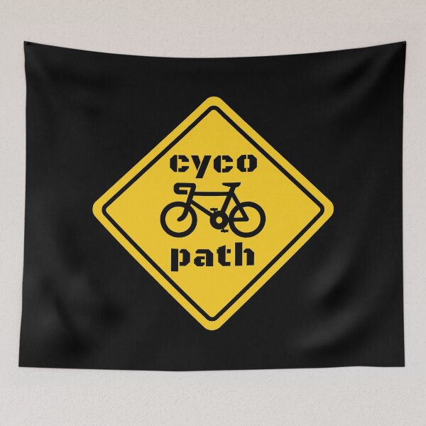 Item preview, Cycopath Funny Warning Sign Beware of Cyclist Design designed and sold by Artycom.