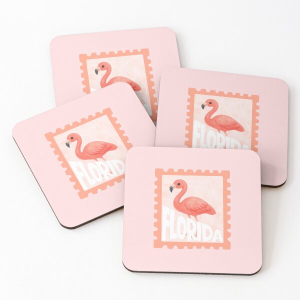 Item preview, Florida Flamingo Stamp designed and sold by CozyTideClub.