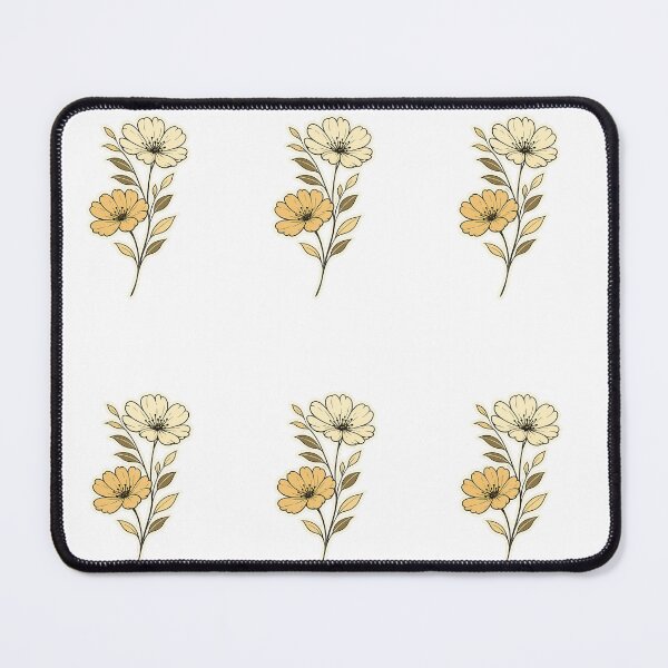 Item preview, Vintage Beige and Yellow Floral Branch designed and sold by KM Design.