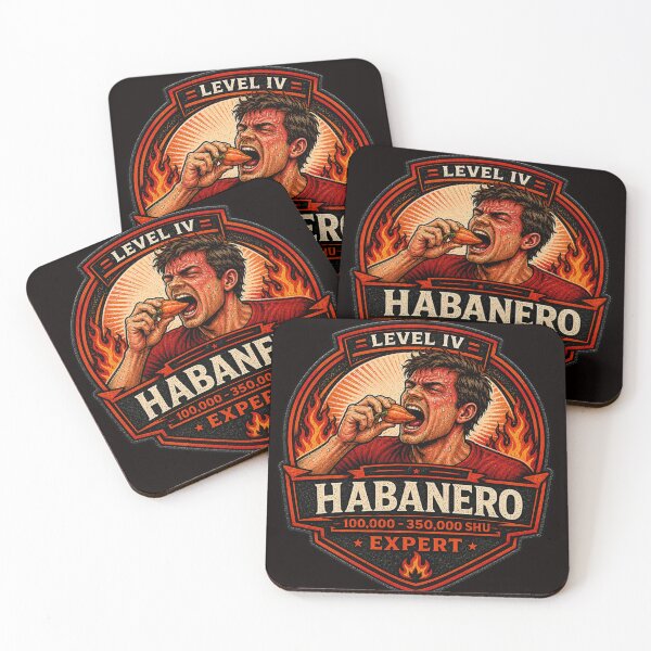 Item preview, Habanero Heat Level Badge – Level IV Expert | Spicy Pepper Challenge Design designed and sold by Tadeusz1.