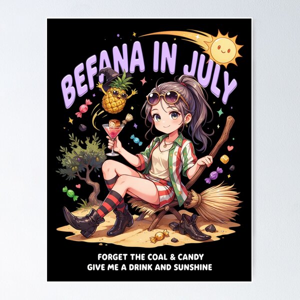 Item preview,  Befana In July – Italian Christmas Witch Funny Summer Shirt Italy Folklore Gift Epiphany V6 designed and sold by DarylWelsh2024.