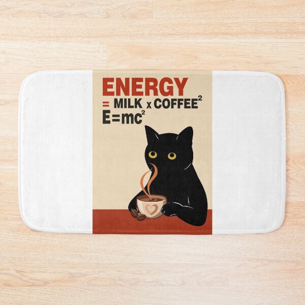 Item preview, Energy: Milk x Coffee Squared Cat | ENERGY = MILK x COFFEE²  Cat designed and sold by PurrfectHome.