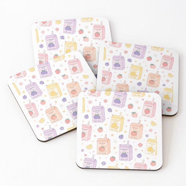 Item preview, Kawaii Juice Box Pattern | Cute Pastel Fruit Drink Seamless Design designed and sold by Zenvy Studio.