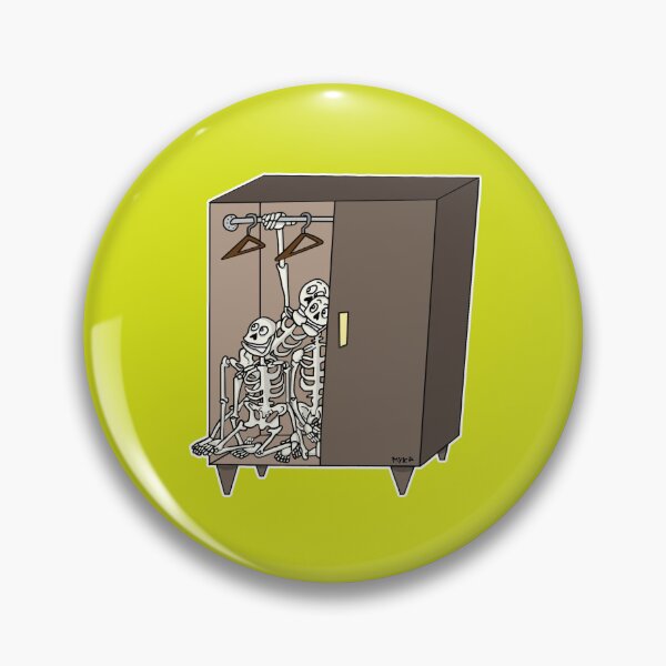 Item preview, Funny Skeletons In The Closet Cartoon | Cute Spooky Halloween Meme designed and sold by MyxaART.