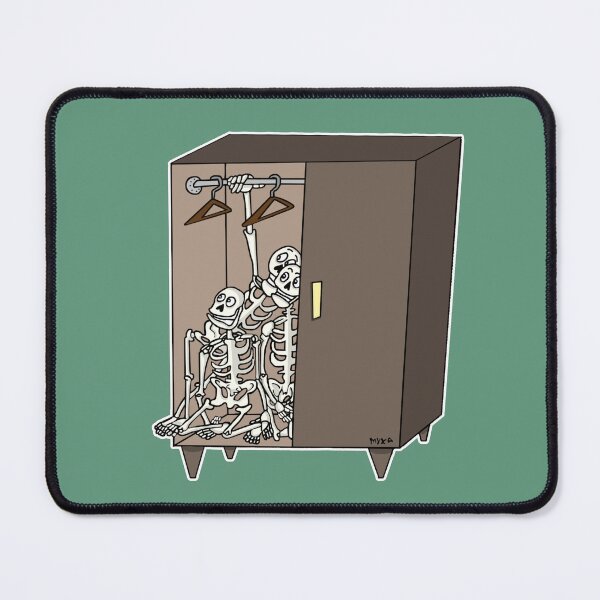 Item preview, Funny Skeletons In The Closet Cartoon | Cute Spooky Halloween Meme designed and sold by MyxaART.