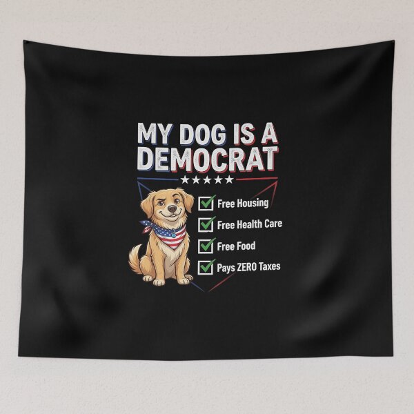 Item preview, My Dog is A Democrat Free Housing designed and sold by CallDesign.