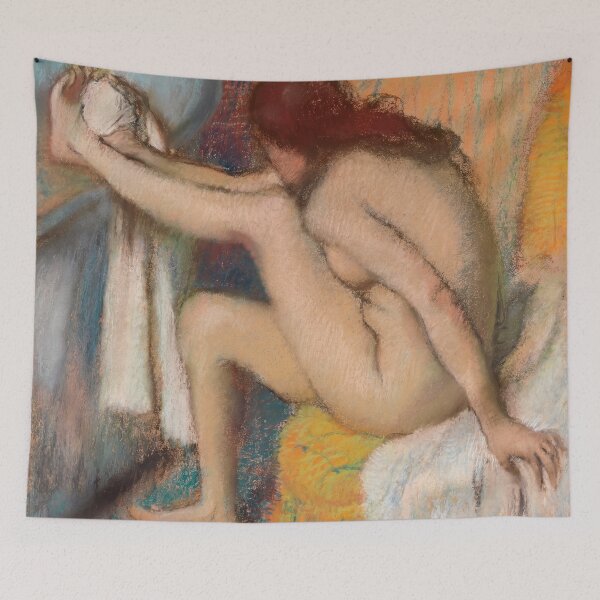 Item preview, Mujer desnuda sentada secándose el pie designed and sold by artofuniverse.