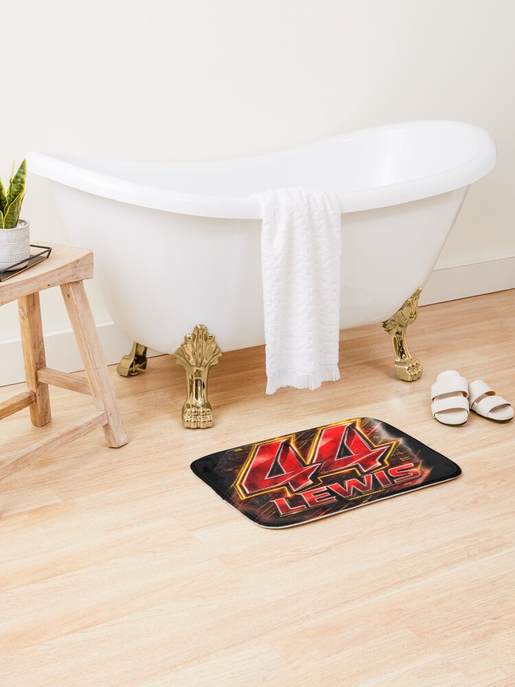 Thumbnail 2 of 6, Bath Mat, Lewis designed and sold by FormulaRace.