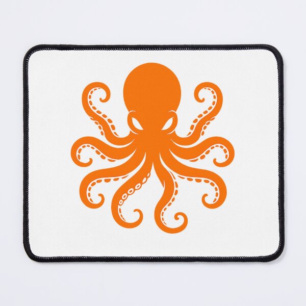 Item preview, Stylized Orange Octopus with Elegant Tentacles designed and sold by KM Design.