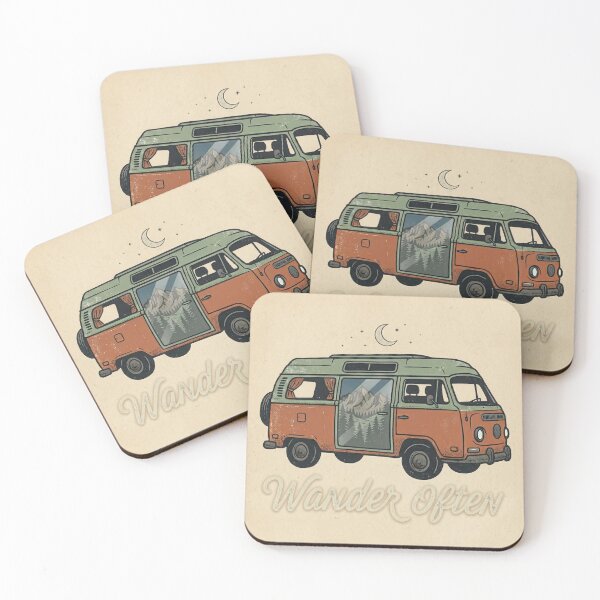 Item preview, Wander Often Shirt | Retro Camper Van Mountain Adventure Graphic Tee designed and sold by DmaarGroup.