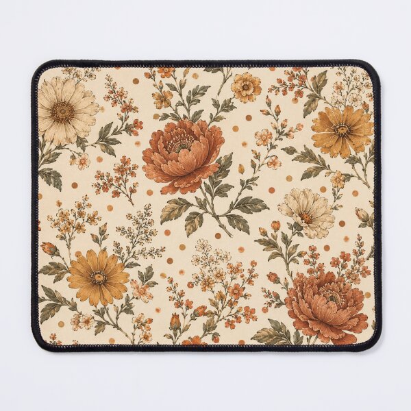 Item preview, Vintage Autumn Floral & Polka Dot Pattern designed and sold by MoodLay.