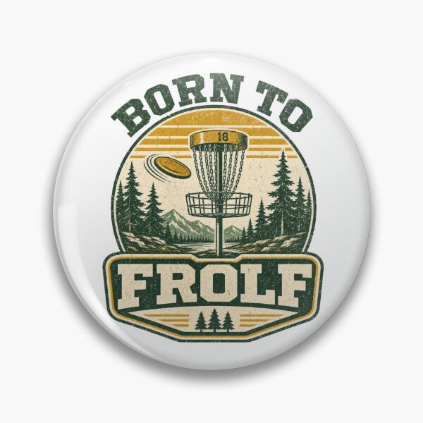Aperçu de l'œuvre Né pour jouer au disc golf (Citation vintage) créée et vendue par BoosterShop.