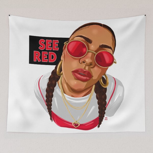 Item preview, girl with braids and red glasses designed and sold by MISHA-illu.