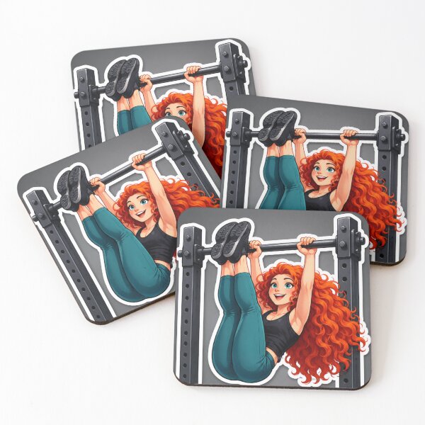 Item preview, Chic Fitness Redhead – Toes to Bar Workout Cartoon designed and sold by Jlespors09.