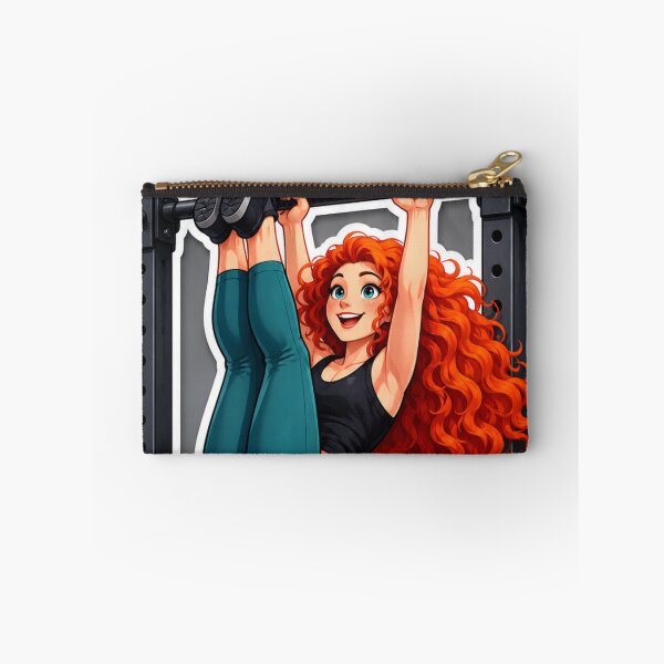 Item preview, Chic Fitness Redhead – Toes to Bar Workout Cartoon designed and sold by Jlespors09.