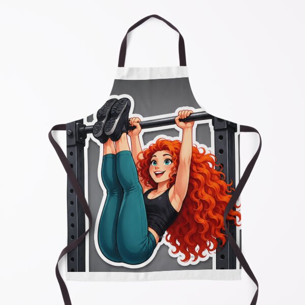 Item preview, Chic Fitness Redhead – Toes to Bar Workout Cartoon designed and sold by Jlespors09.