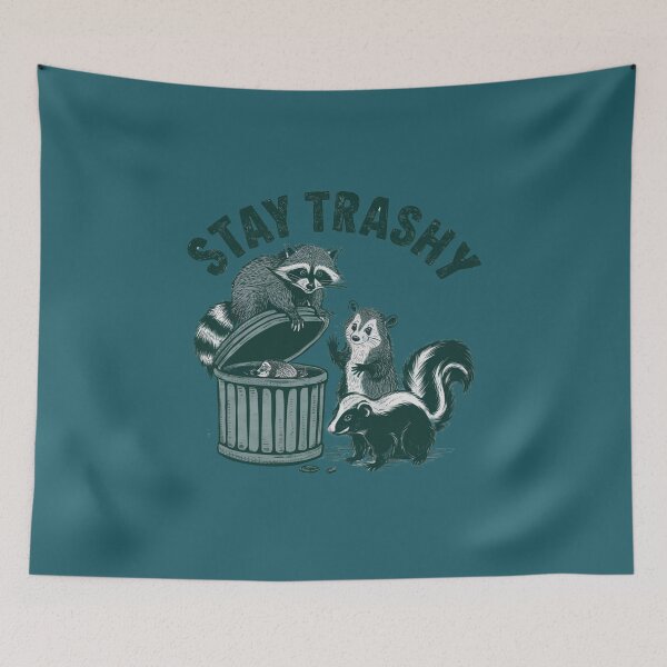 Item preview, Stay Trashy Funny Raccoon Vintage Wildlife designed and sold by BoringClothes .