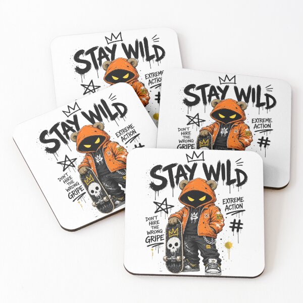 Item preview, Dark Streetwear Bear Hoodie Character Skateboard Graphic | Urban Cartoon Street Style T-Shirt designed and sold by CutPawStudio.