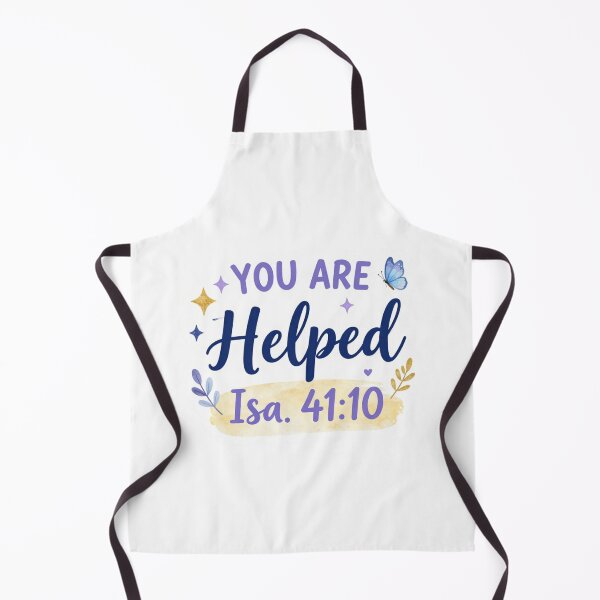 Item preview, You Are Helped Christian Design - Isaiah 41:10 Bible Verse Encouragement designed and sold by For His  Glory.