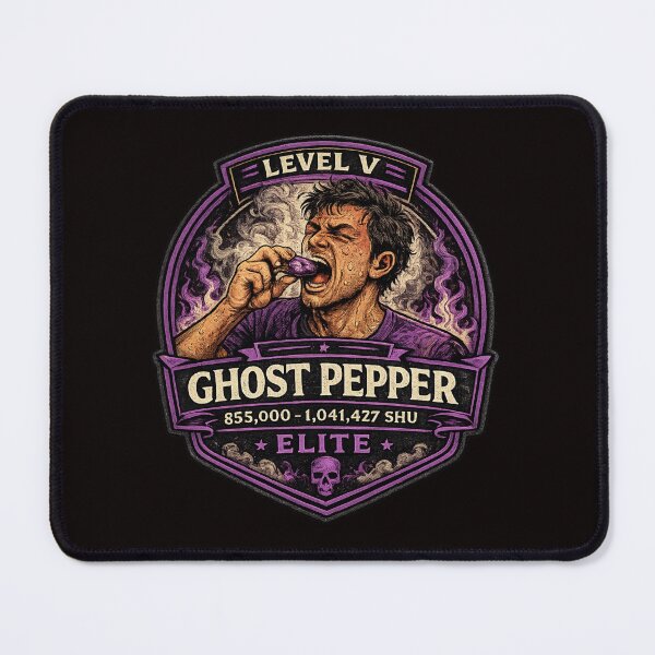 Item preview, Ghost Pepper Heat Level Badge – Level V Elite | Spicy Pepper Challenge Design designed and sold by Tadeusz1.