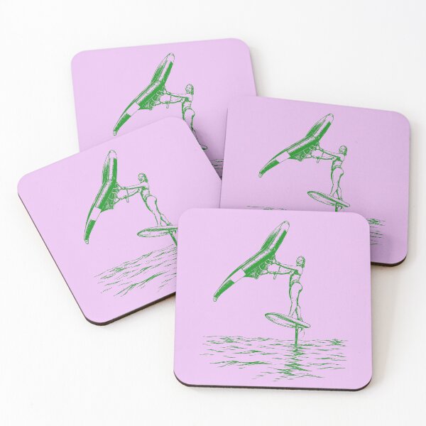Item preview, Wing Foil Rider Vintage Ocean Sports Illustration designed and sold by Islabonita..