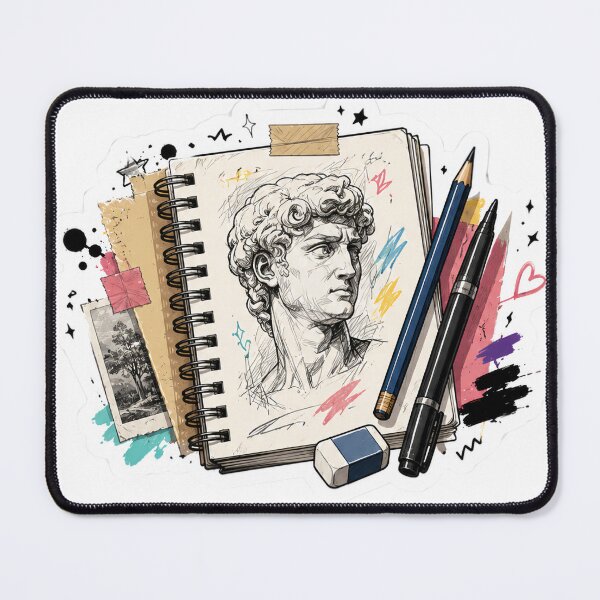 Item preview, Classical Sketch Artist Notebook Aesthetic Art designed and sold by arildesigns.
