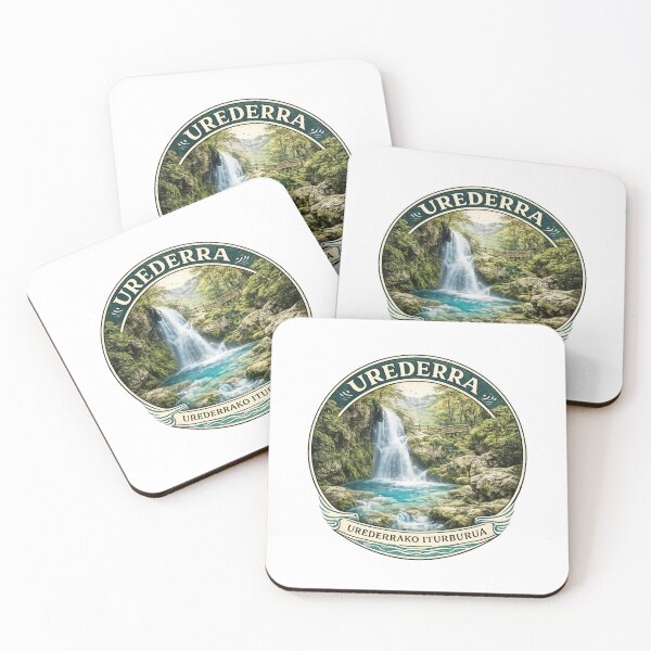 Item preview, Urederra | Urederrako Iturburua – Vintage Waterfall Illustration designed and sold by Daila69.