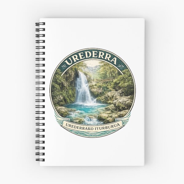 Item preview, Urederra | Urederrako Iturburua – Vintage Waterfall Illustration designed and sold by Daila69.