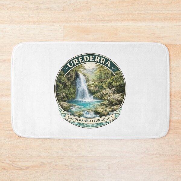 Item preview, Urederra | Urederrako Iturburua – Vintage Waterfall Illustration designed and sold by Daila69.