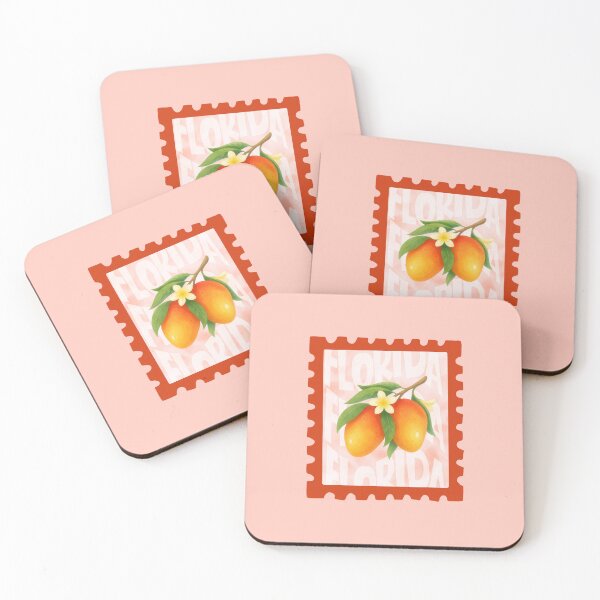 Item preview, Florida Mango Stamp | Watercolor designed and sold by CozyTideClub.
