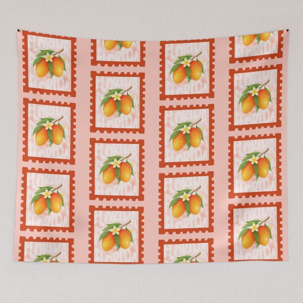 Item preview, Florida Mango Stamp | Watercolor designed and sold by CozyTideClub.