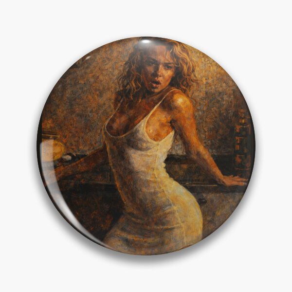 Item preview, Rustic Kitchen Seductress Expressive Impressionist Painting designed and sold by Vicky021.