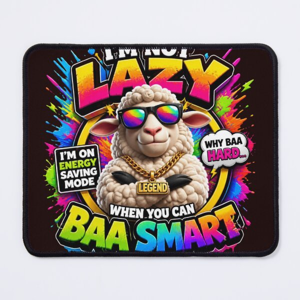 Item preview,  I'm Not Lazy Baa Smart Funny Sheep Meme designed and sold by AgnesB77.